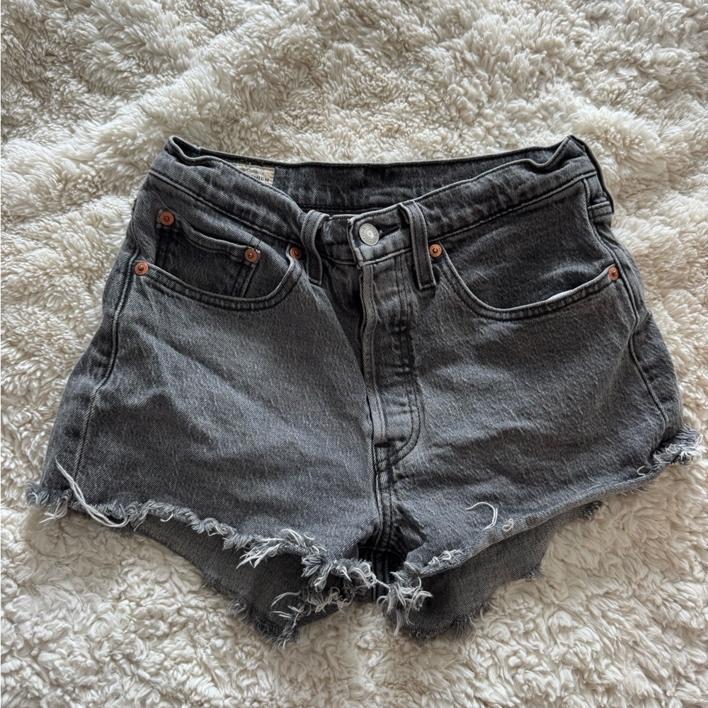 Levi's Charcoal Denim Women Shorts